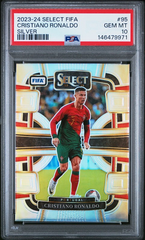 2023-24 PANINI SELECT FIFA SILVER #95 CRISTIANO RONALDO PSA 10