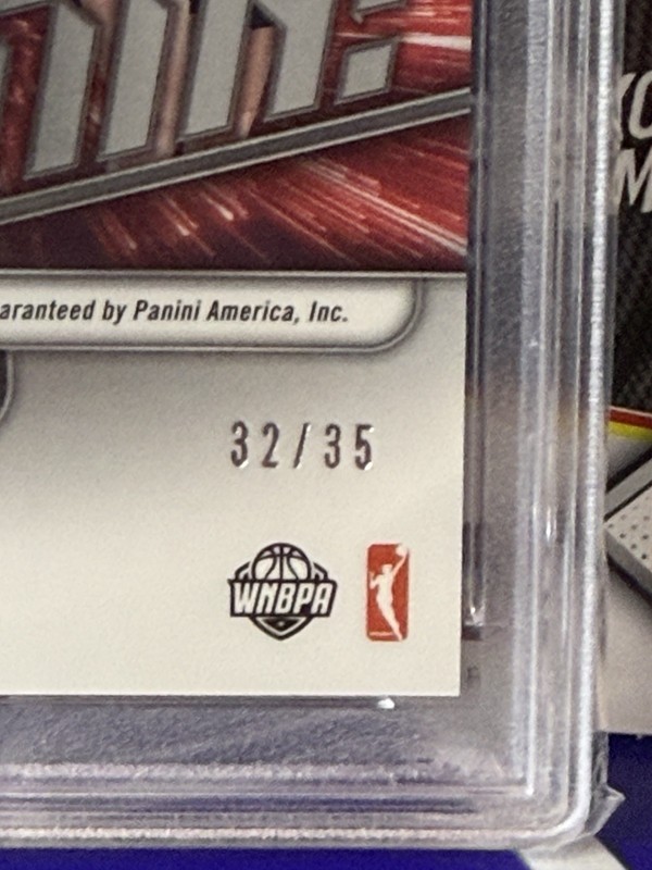 Panini 2024 Prizm WNBA Clark-Mania! Caitlin Clark Rookie Auto #CLMCC /35 PSA 9 view 2