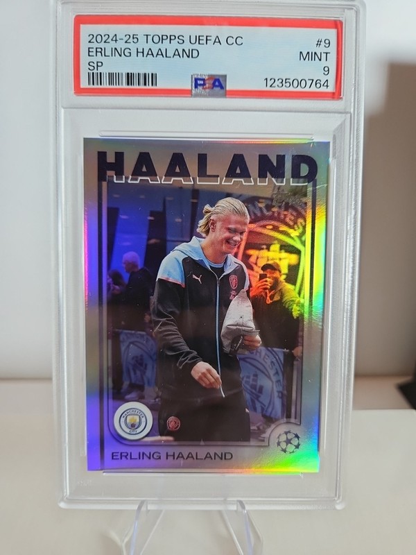 Erling Haaland 2024-25 Topps Uefa Ucc  Image Variation Shirt Print Psa 9