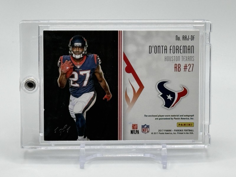 2017 Phoenix D'ONTA FOREMAN Jumbo Memorabilia Laundry Tag Rookie AUTO #1/1 - RC view 2