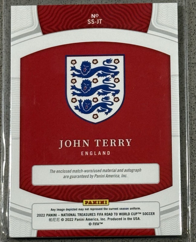2022 Panini National Treasures John Terry Patch Auto /49 England view 2