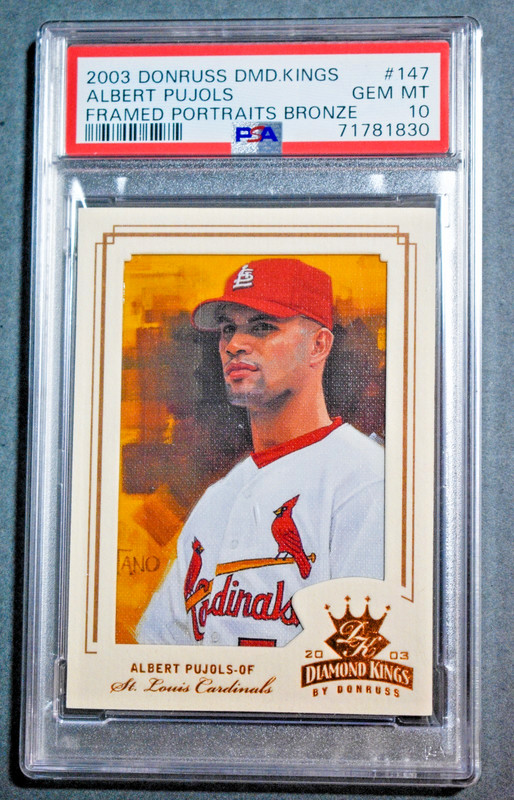 ALBERT PUJOLS 2003 Donruss Diamond Kings #147 Framed Portrait Bronze PSA 10 GEM