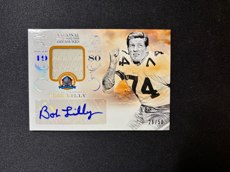 Bob Lilly 2013 National Treasures Jersey Auto 26/50 COWBOYS