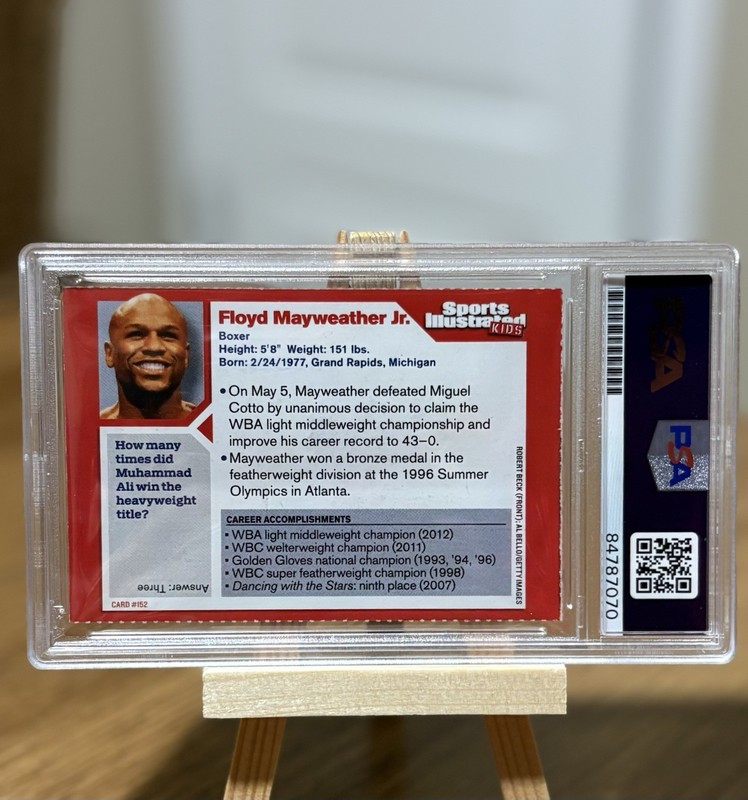 Floyd Mayweather Jr Auto PSA DNA 10 SI Kids #152 Signed Boxing GOAT  view 2