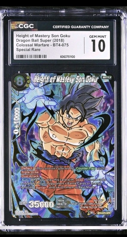 Height Of Mastery Son Goku SPR BT4-075 Dragon Ball Super Rare Gem Mint 10 POP 10