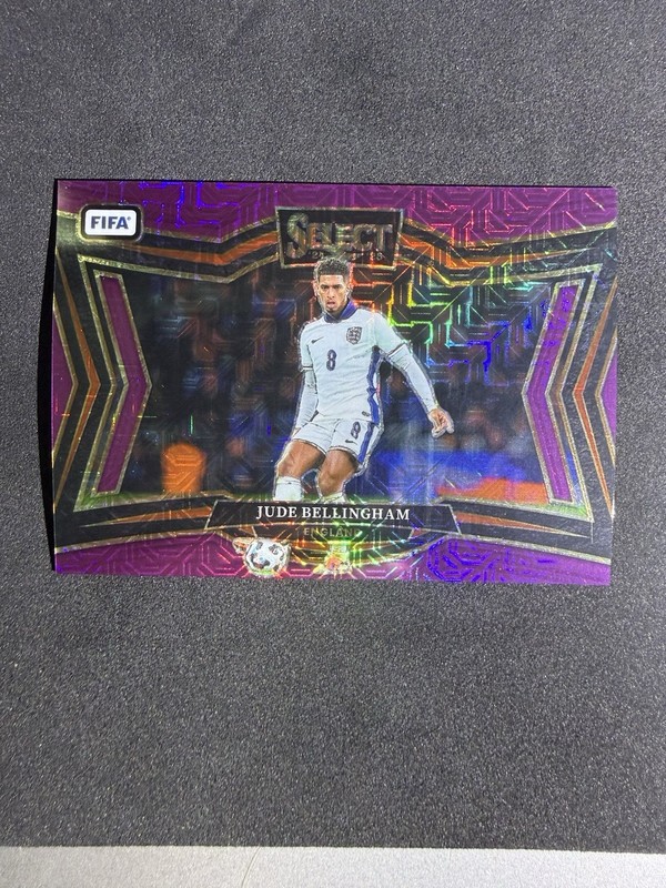 2024-25 Panini Select FIFA Soccer Jude Bellingham #211 Purple Mojo Prizm