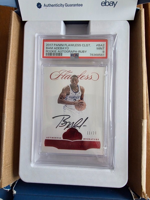 Bam Abebayo 2017 PANINI Flawless Rookie Auto 11/20 PSA 9
