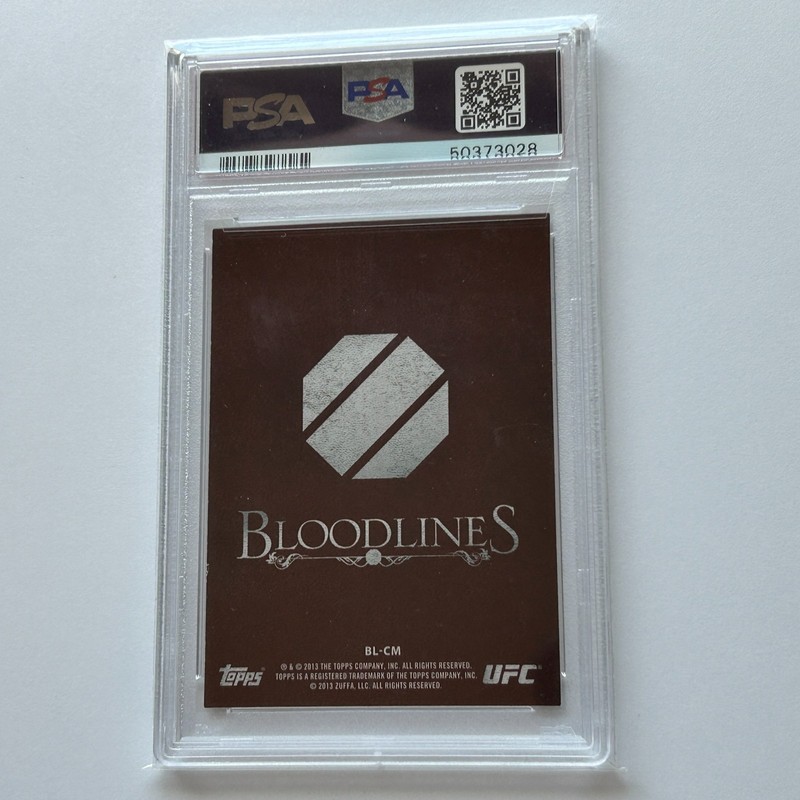 Conor McGregor 2013 Topps UFC Bloodlines Debut Bio Rookie Insert Card #CM PSA 9 view 2