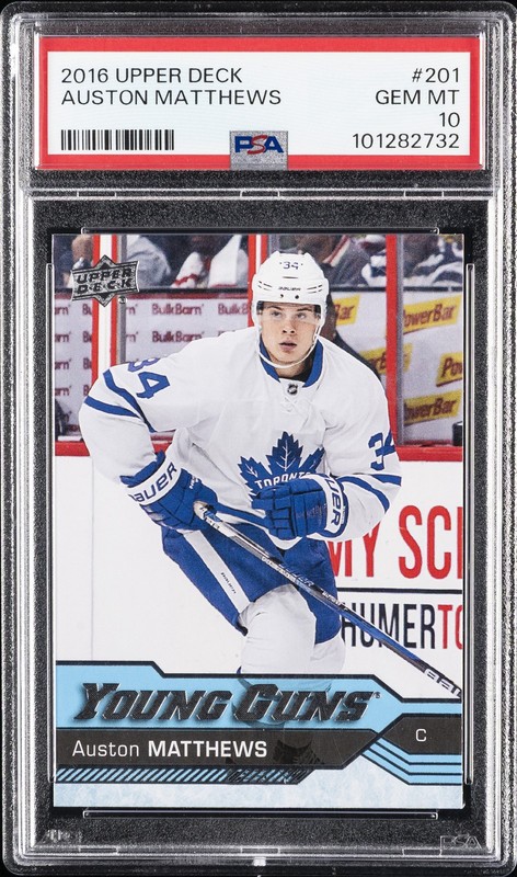 2016 UPPER DECK #201 AUSTON MATTHEWS ROOKIE RC PSA 10