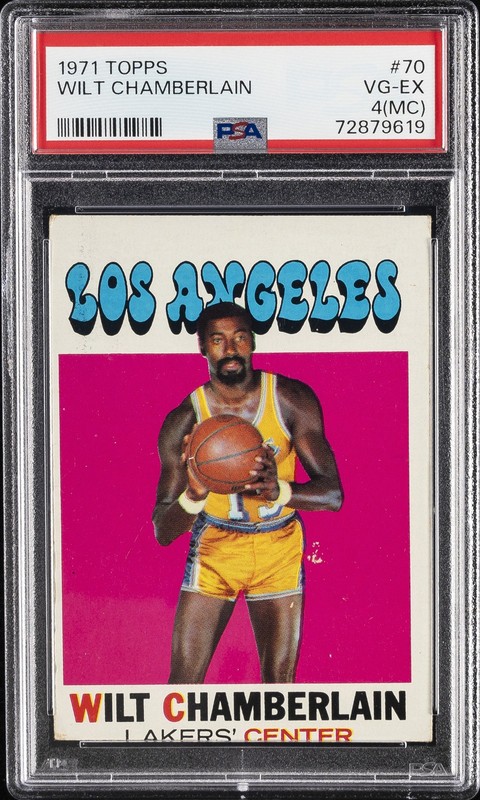 1971 TOPPS #70 WILT CHAMBERLAIN PSA 4 MC