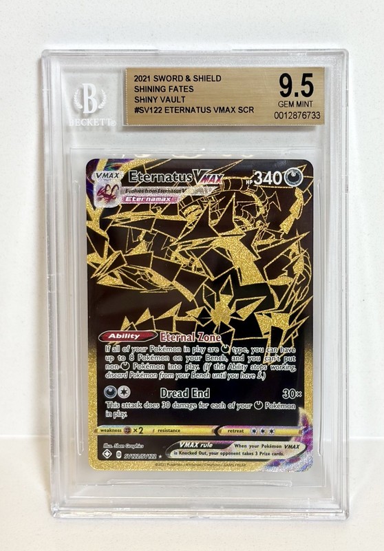 2021 POKEMON SHINING FATES SHINY VAULT SV122 FA ETERNATUS VMAX BGS 9.5 GEM MINT