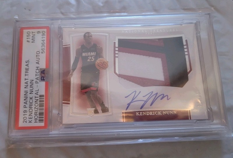 2019 National Treasures Nunn RPA Horizontal /75 Rookie Patch Auto BGS 9 Mint RC