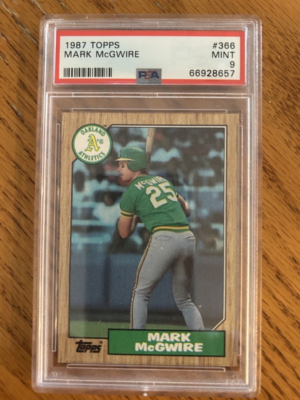 1987 TOPPS MARK McGWIRE ROOKIE #366 PSA 9 MINT!