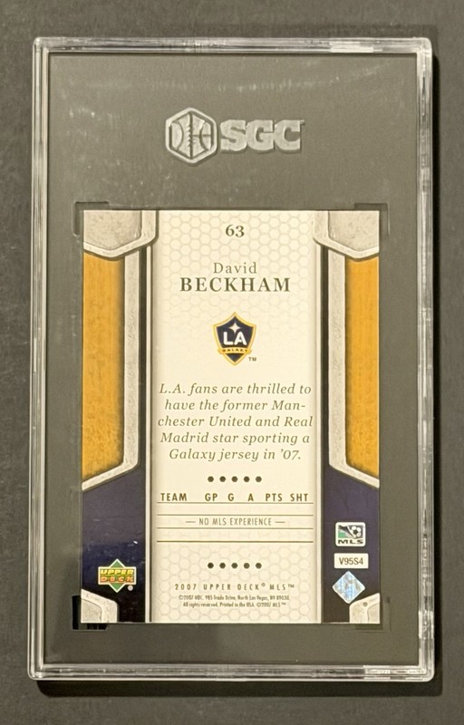 2007 Upper Deck MLS - David Beckham #63 SGC 9 view 2