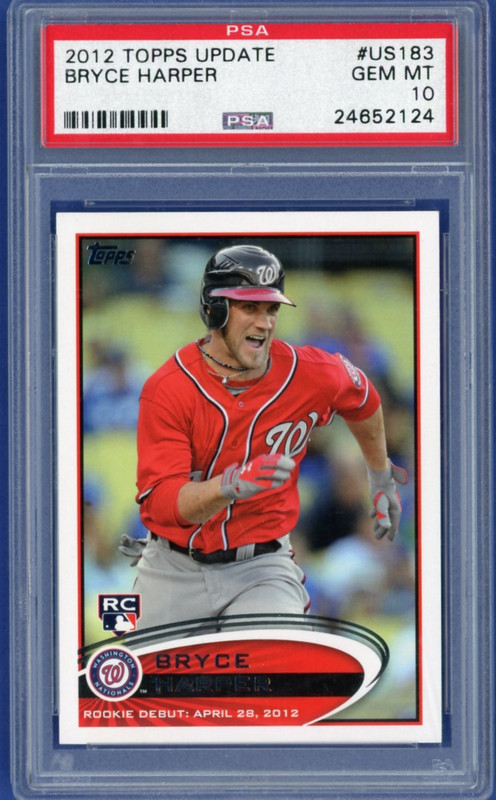 2012 Topps UPDATE BRYCE HARPER #US183 ROOKIE Card (RC) PSA 10 GEM MINT