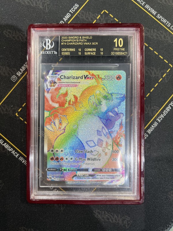 2020 Pokemon Sword Shield Charizard Vmax #74 Champion's Path BGS 10 Black Label