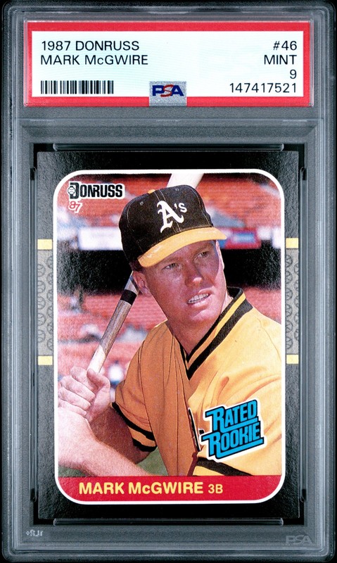 1987 DONRUSS #46 MARK MCGWIRE PSA 9