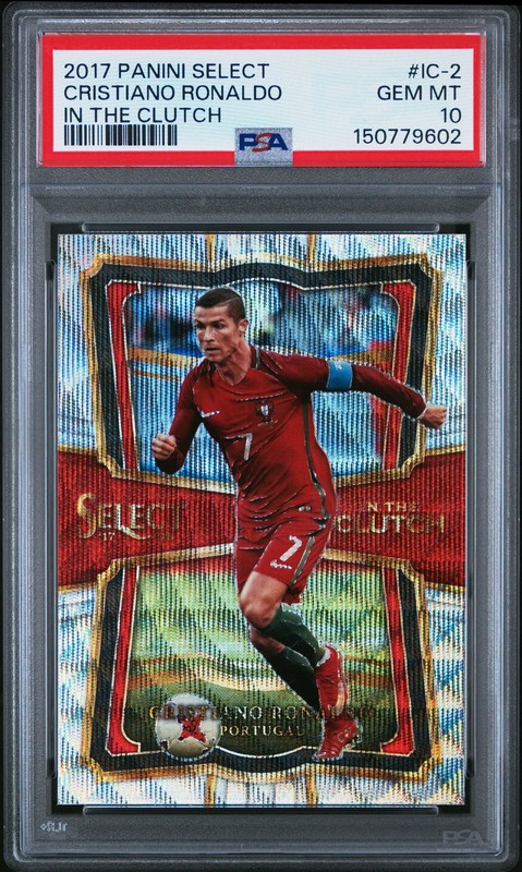 2017 PANINI SELECT IN THE CLUTCH #IC-2 CRISTIANO RONALDO PSA 10