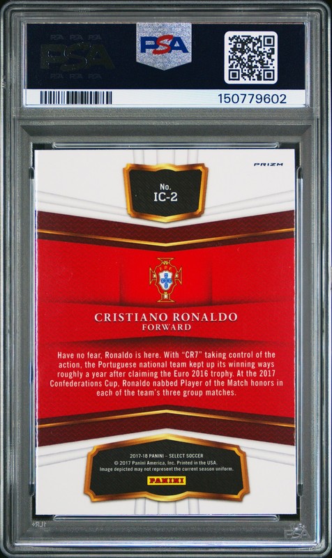 2017 PANINI SELECT IN THE CLUTCH #IC-2 CRISTIANO RONALDO PSA 10 view 2