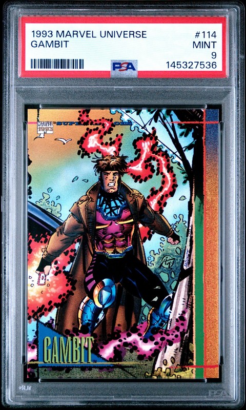 1993 MARVEL UNIVERSE #114 GAMBIT PSA 9