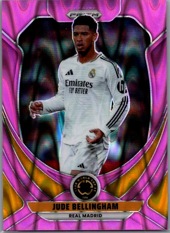 2025 Panini Prizm FIFA World Cup #163 Jude Bellingham Pink Seismic Prizms #/299