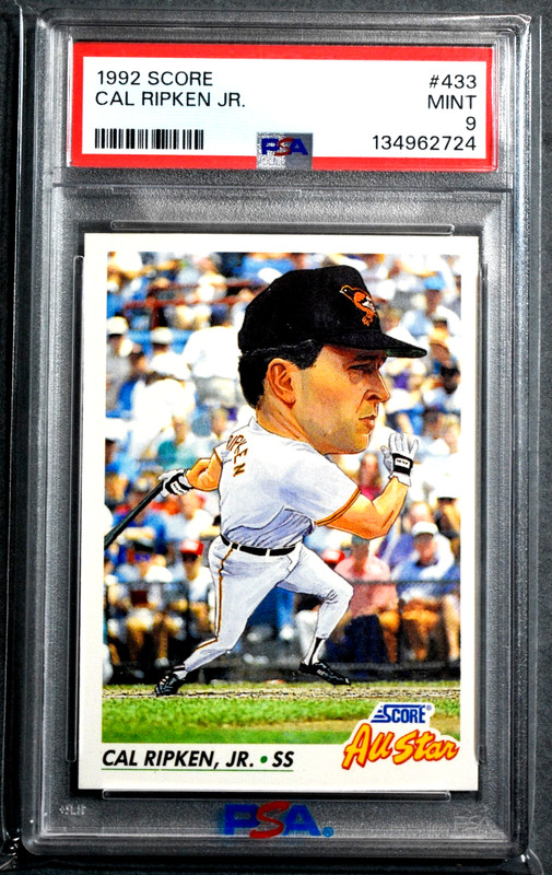 1992 Score #433 Cal Ripken Jr PSA 9 Mint HOF view 1