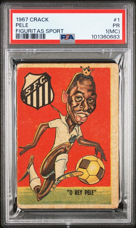 1967 CRACK FIGURITAS SPORT "O REY PELE" #1 PELE PSA 1 MC