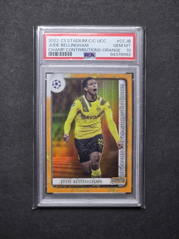 Jude Bellingham /25 Orange PSA 10 Gem Mint - 22/23 Topps Stadium CC/UCC