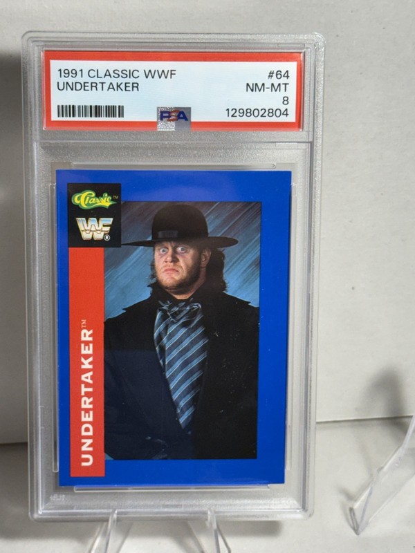 1991 Classic WWF Superstars - Undertaker #64 (RC) PSA 8 - Dead Man - HOFer