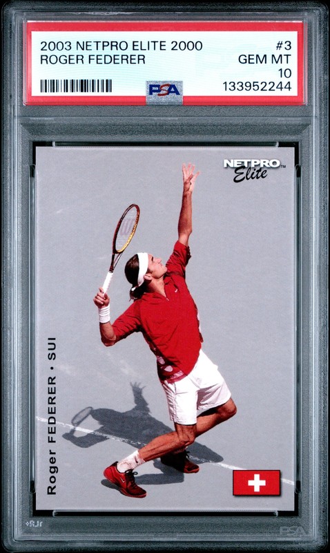 2003 NETPRO ELITE 2000 #3 ROGER FEDERER ROOKIE RC PSA 10