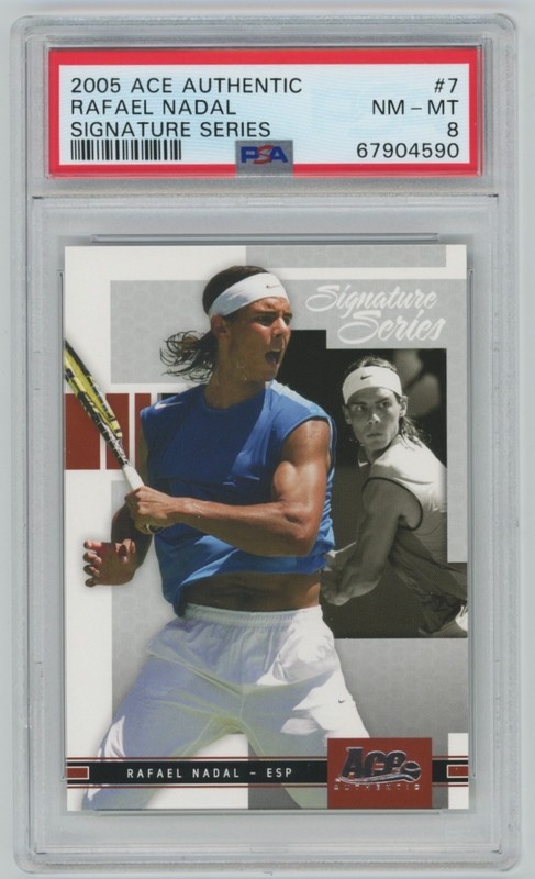 2005 Ace Authentic Signature Series Rafael Nadal #7 PSA 8