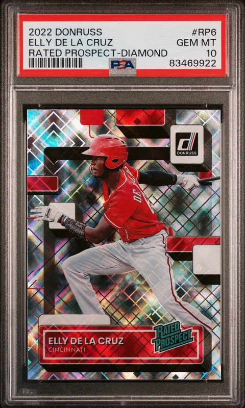2022 Panini Donruss #RP6 Elly De La Cruz Rated Prospect-Diamond PSA 10