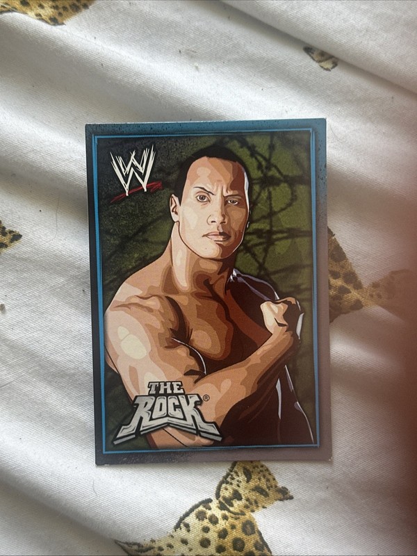 Rare! 2007 Topps WWE UK #11 The Rock Dwayne Johnson Know Your Role Card /21