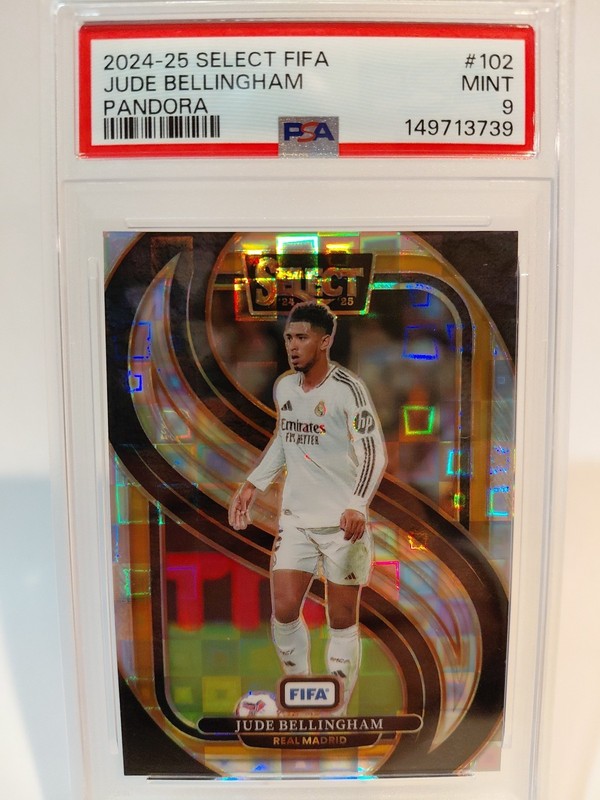 2024-25 Panini Select Fifa - Mezzanine Jude Bellingham #102 Pandora Prizm PSA 9
