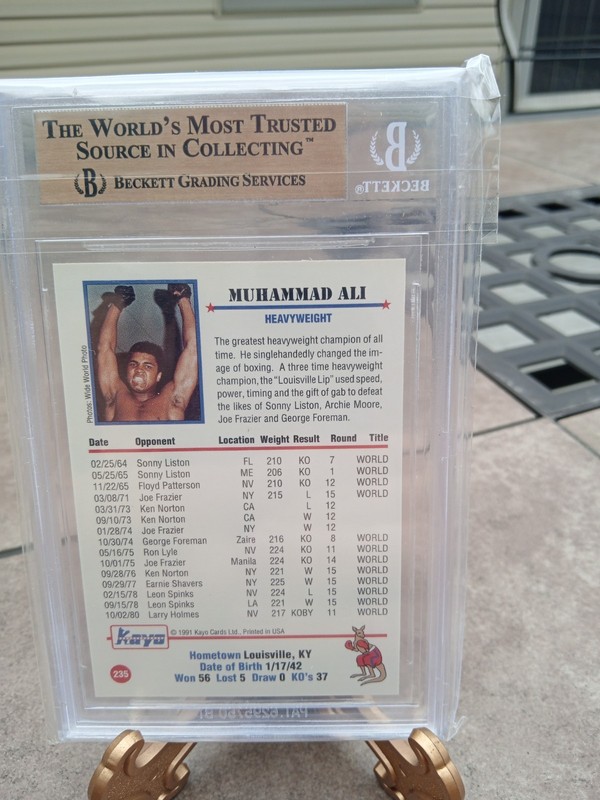 1991 Kayo boxing Muhammad Ali #235 Psa 9.5  Subgrades are 9.5 X 3. view 2