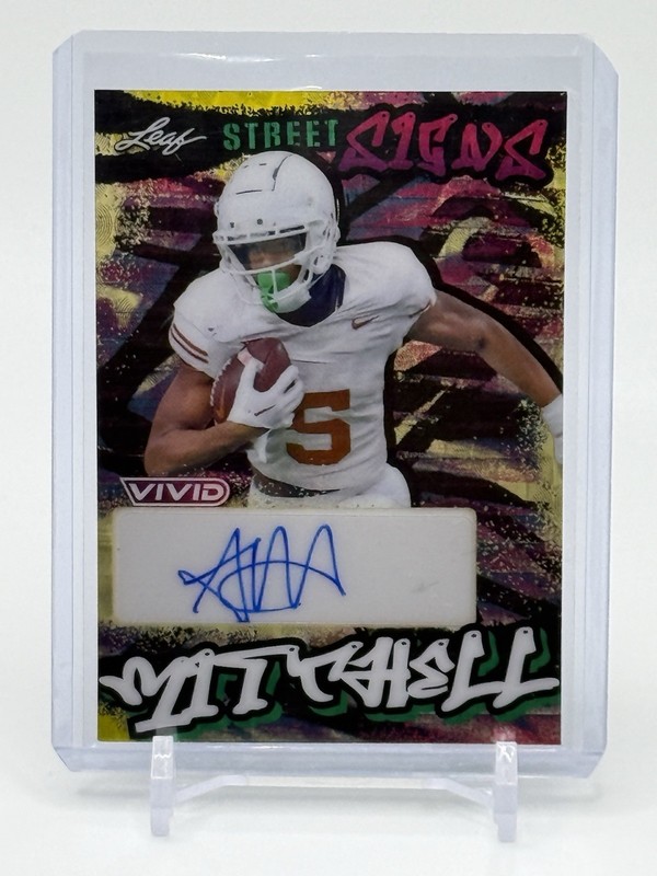 2024 Leaf Metal Football ADONAI MITCHELL Street Signs AUTO #1/1 - COLTS RC