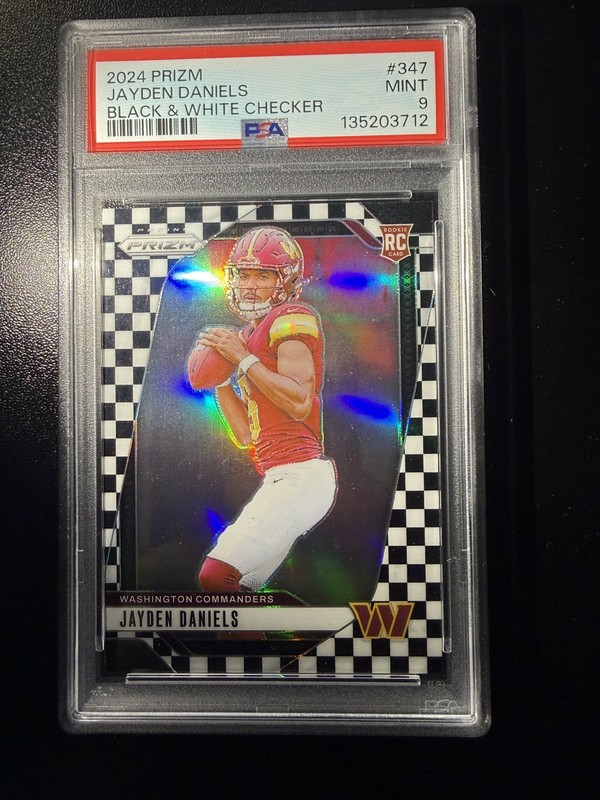 2024 Prizm Jayden Daniels Black And White Checker Rookie PSA 9