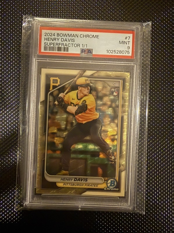 2024 Bowman Chrome Henry Davis 1/1 SUPERFRACTOR (RC) - PSA 9 MINT - Pirates