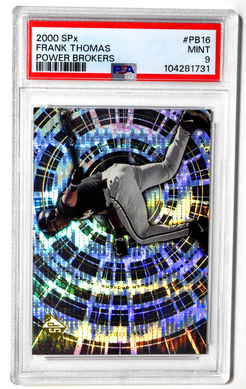 2000 SPx #PB16 Frank Thomas Power Brokers PSA 9 White Sox view 1