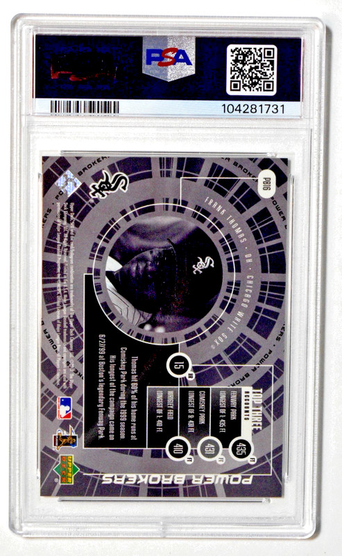 2000 SPx #PB16 Frank Thomas Power Brokers PSA 9 White Sox view 2