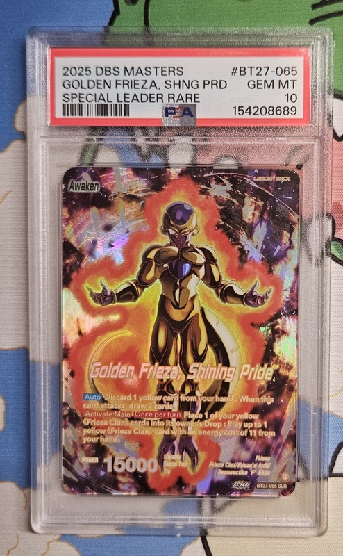 PSA 10 Golden Frieza, Shining Pride, DBZ Masters History of Z SLR BT27-065