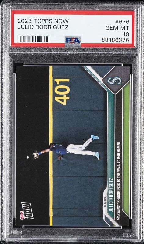 2023 TOPPS NOW #676 JULIO RODRIGUEZ PSA 10
