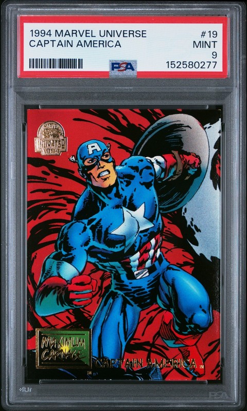1994 MARVEL UNIVERSE #19 CAPTAIN AMERICA PSA 9