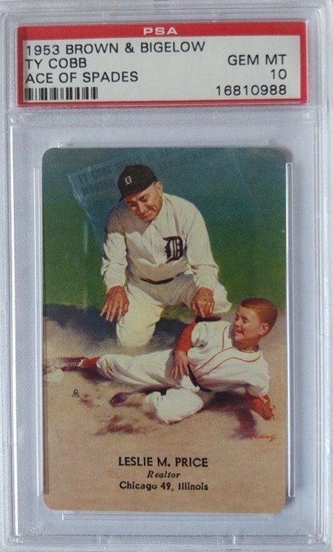 1953 Brown & Bigelow Ty Cobb Ace Set - PSA 10 - 9  Extremely Rare