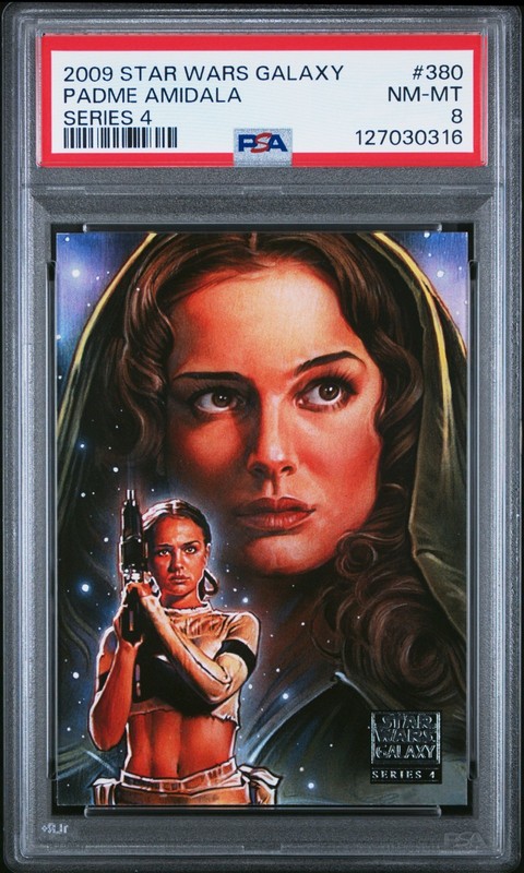 2009 TOPPS STAR WARS GALAXY SERIES #380 PADME AMIDALA PSA 8