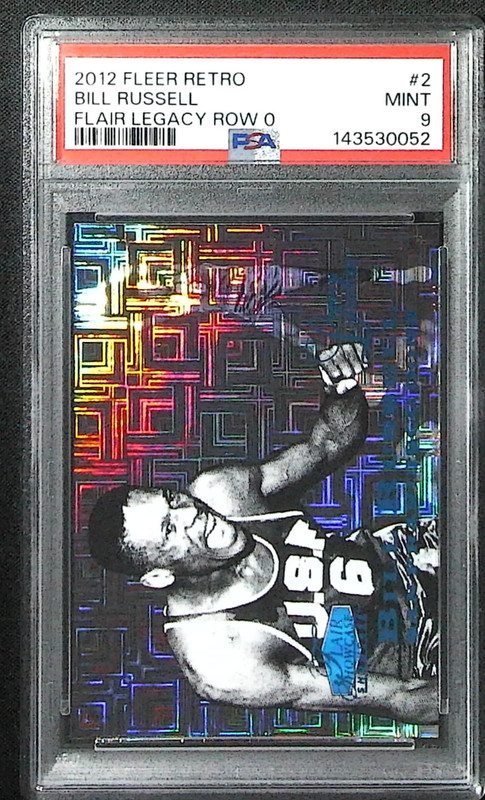 2012-13 Fleer Retro Bill Russell Flair Showcase Legacy Row 0 /100 PSA 9