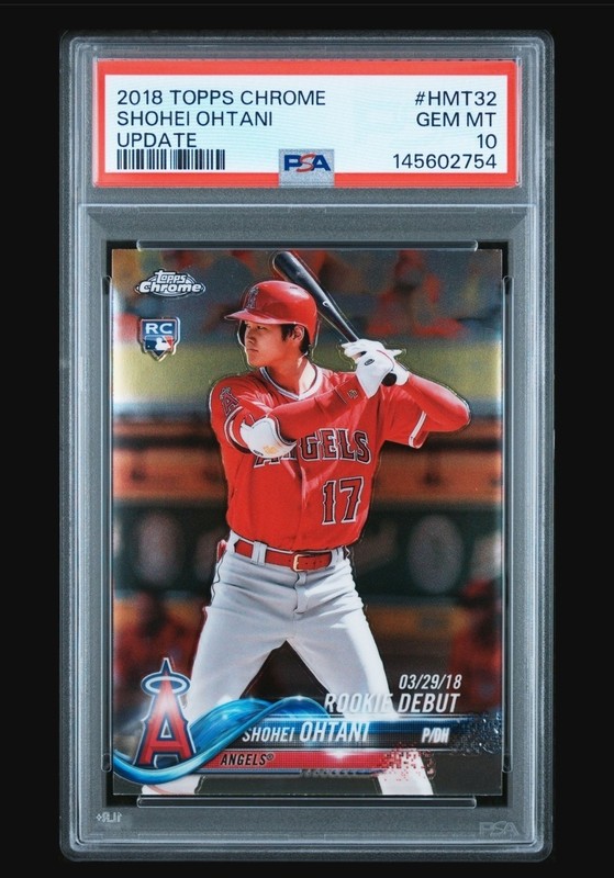 2018 Topps Chrome Update Shohei Ohtani HMT32 Graded PSA 10 Mint Rookie Card