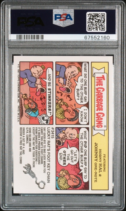 1987 GARBAGE PAIL KIDS STICKERS PHIL 'ER UP #385a PSA 9 MINT view 2