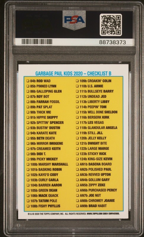 2020 Garbage Pail Kids Chrome Horsey Henry #86a PSA 10 GEM MINT view 2