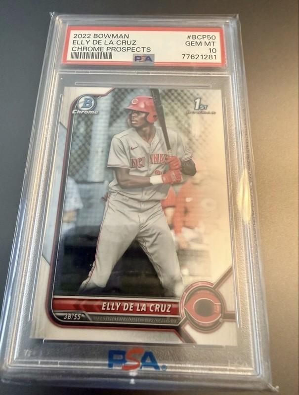 2022 1st Bowman Chrome Prospects Elly De La Cruz #BCP-50 (RC) PSA 10 Reds